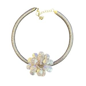 T.J.Maxx Silver and Gold Floral Necklace